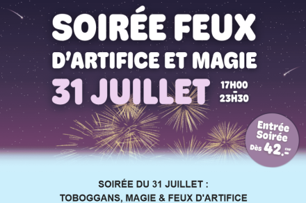 Soirée feux d'artifice et magie