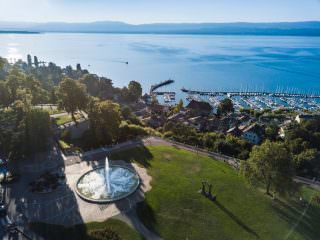 Canal de l'oncion vue drone thonon